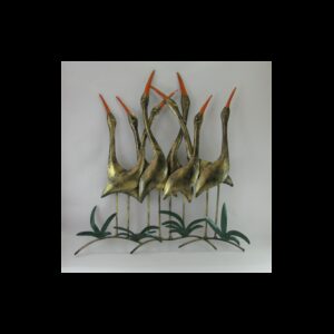 Décor mural hérons-réalisation artisanale en métal