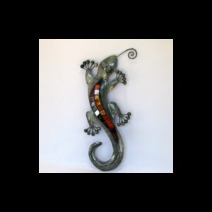 Décor mural salamandre métal